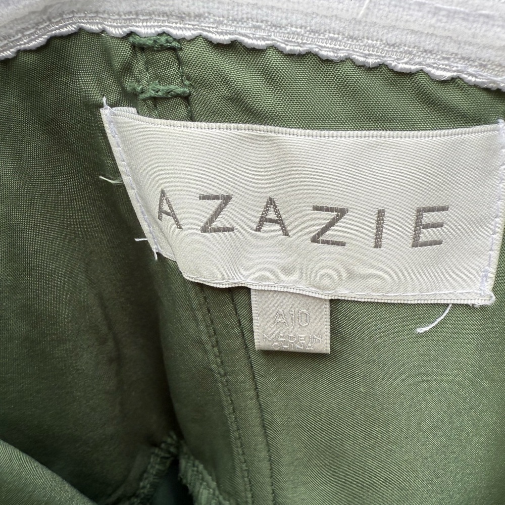 Azazie Mila Stretch Satin Eucalyptus A10 - Picture 6 of 6